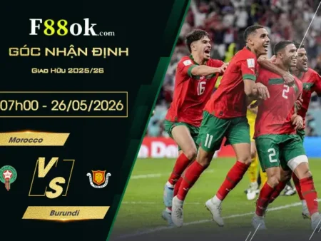 Soi kèo trận Morocco vs Burundi lúc 07h00 ngày 26/05.