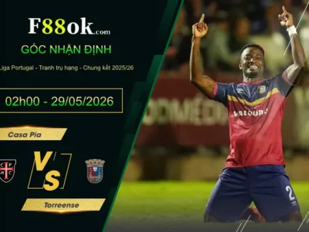 Soi kèo trận Casa Pia vs Torreense lúc 02h00 ngày 29/05.